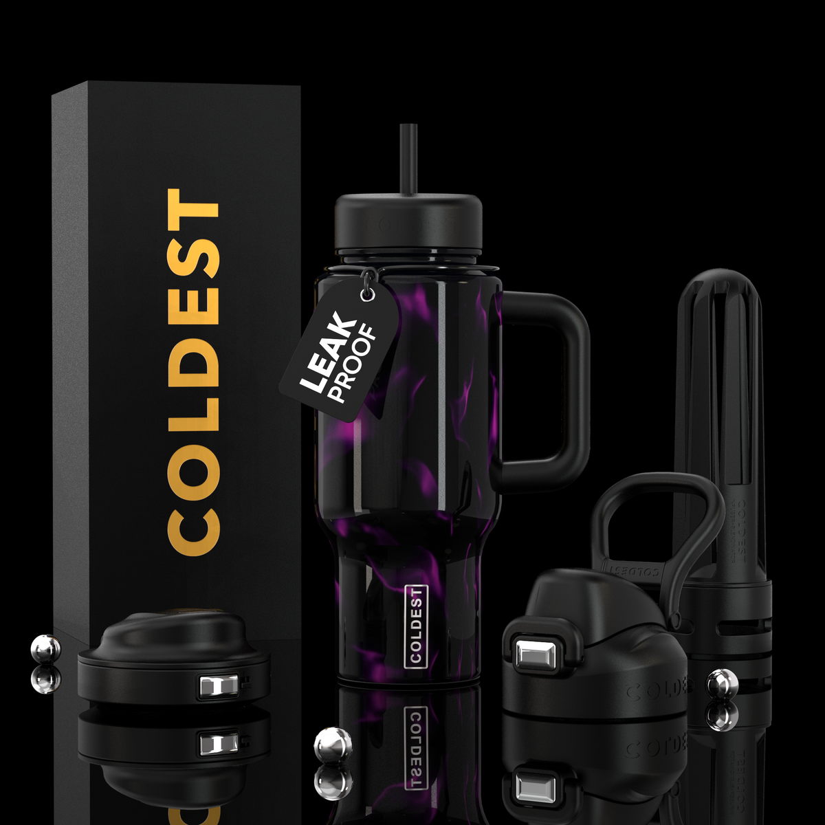 COLDEST 24oz Limitless Ultra v8 water bottle – featured design product photo