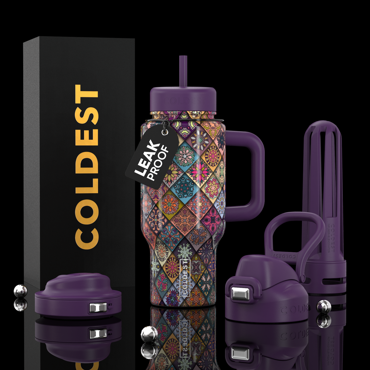 COLDEST 24oz Limitless Ultra v8 water bottle – featured design product photo