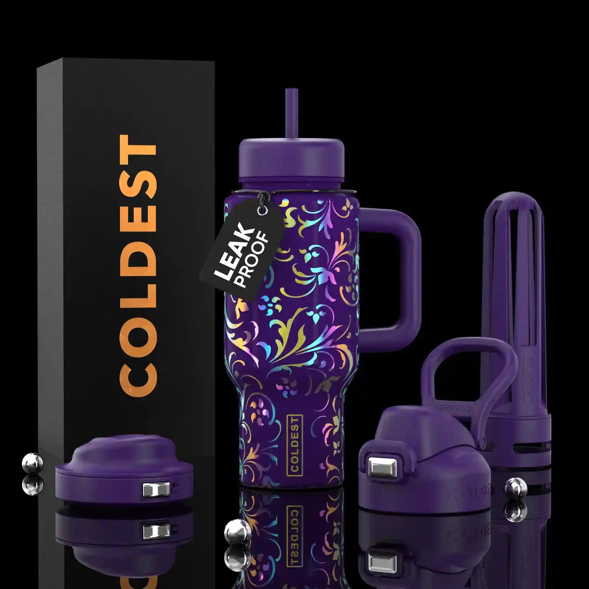 COLDEST 24oz Limitless Ultra v8 water bottle – featured design product photo