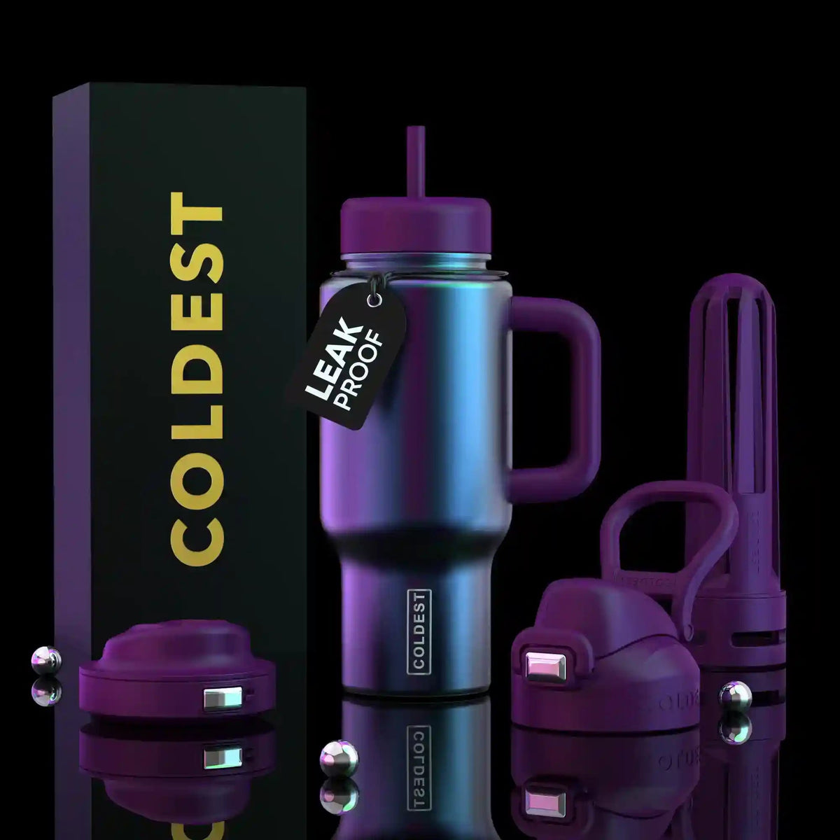 COLDEST 24oz Limitless Ultra v8 water bottle – featured design product photo