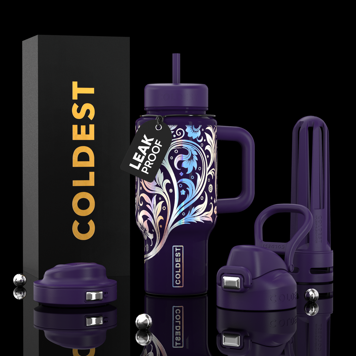 COLDEST 24oz Limitless Ultra v8 water bottle – featured design product photo