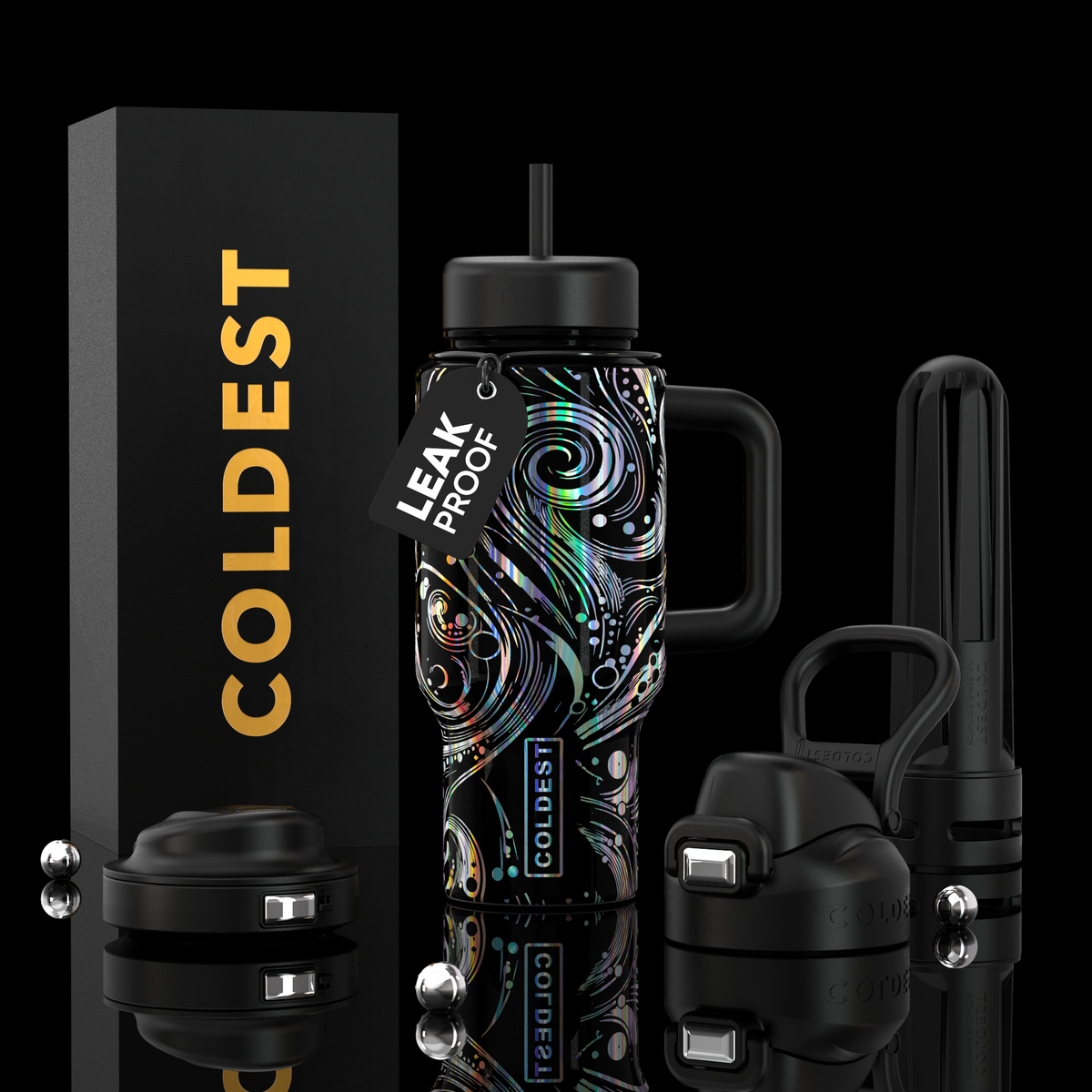 COLDEST 24oz Limitless Ultra v8 water bottle – featured design product photo