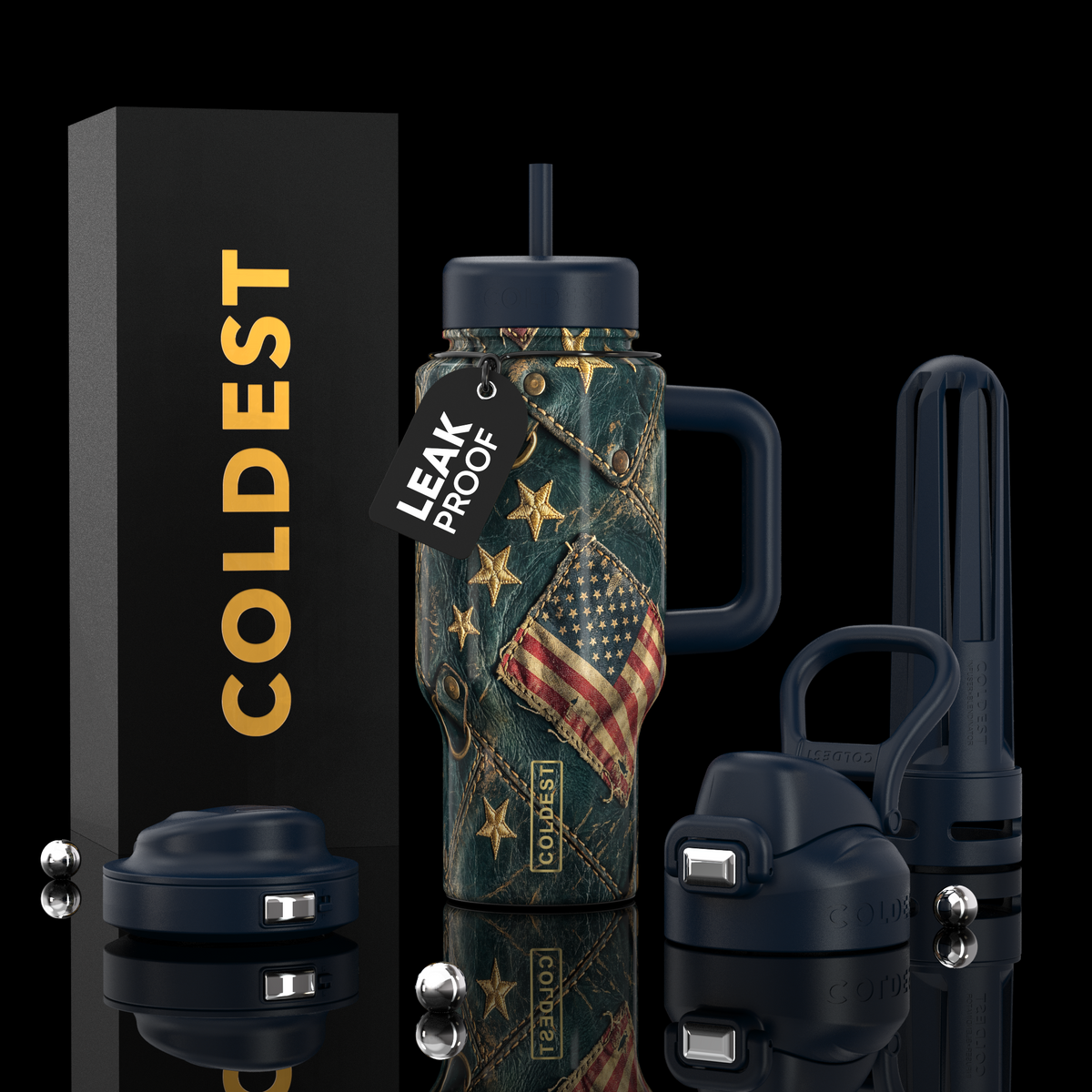 COLDEST 24oz Limitless Ultra v8 water bottle – featured design product photo