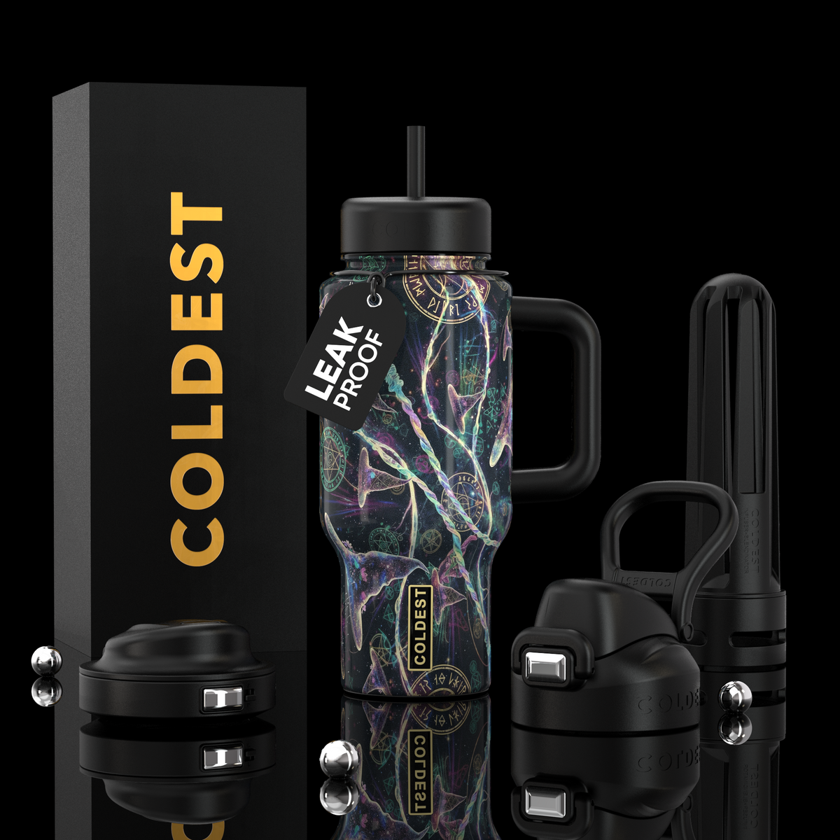 COLDEST 24oz Limitless Ultra v8 water bottle – featured design product photo