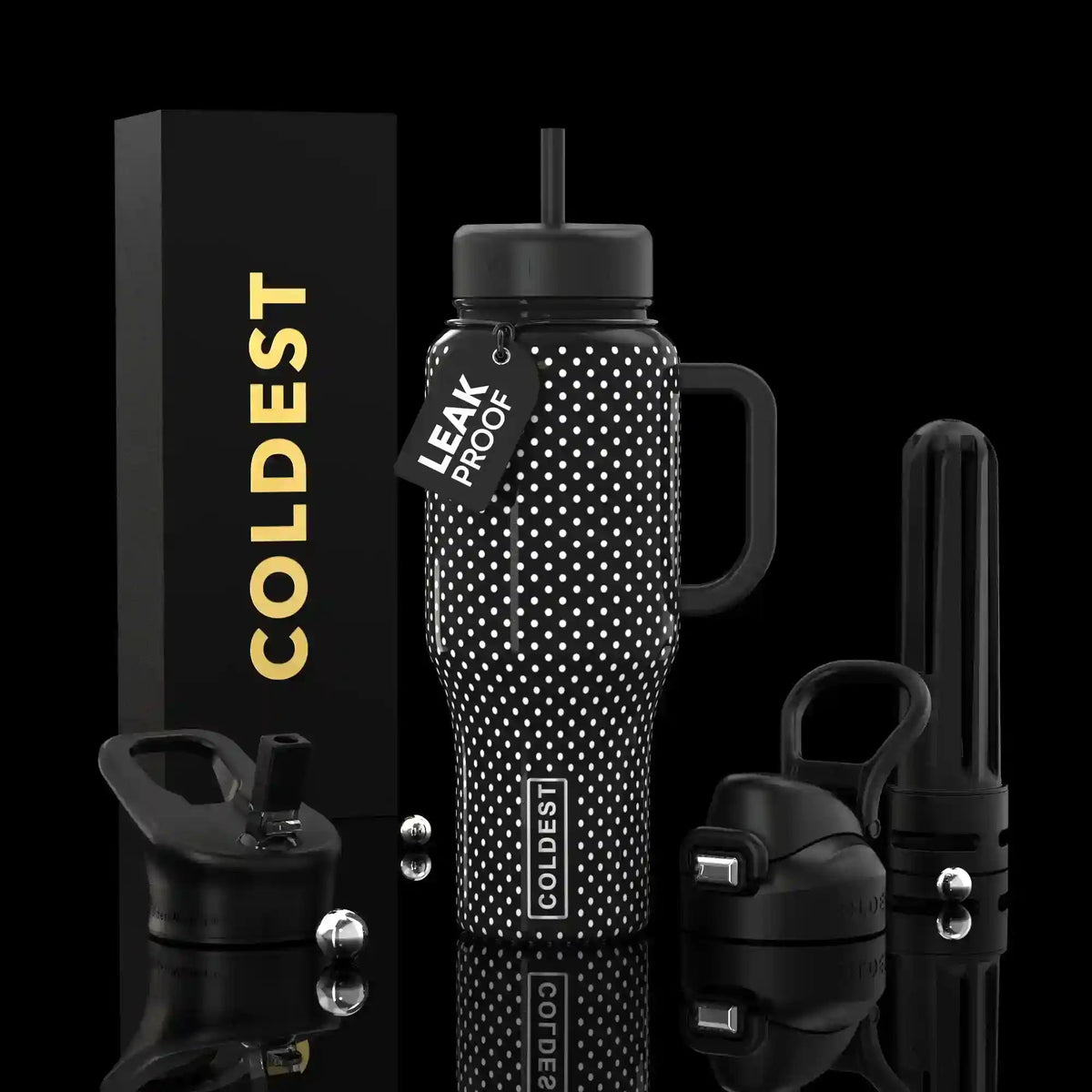 COLDEST 36oz Limitless Ultra v8 water bottle – featured design product photo