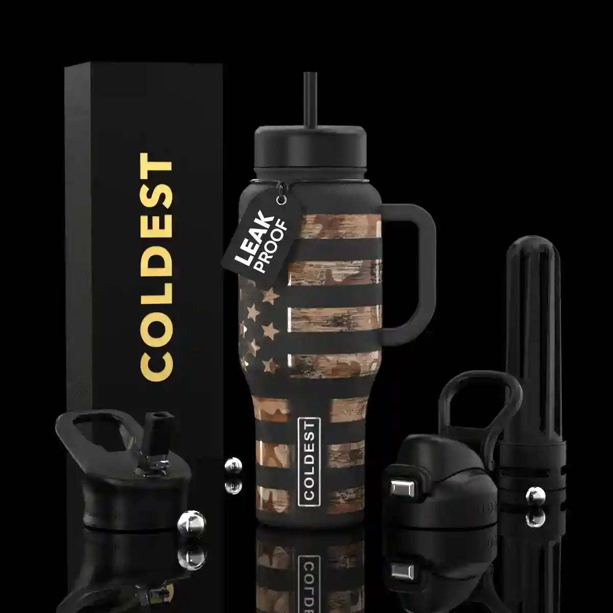 COLDEST 36oz Limitless Ultra v8 water bottle – featured design product photo