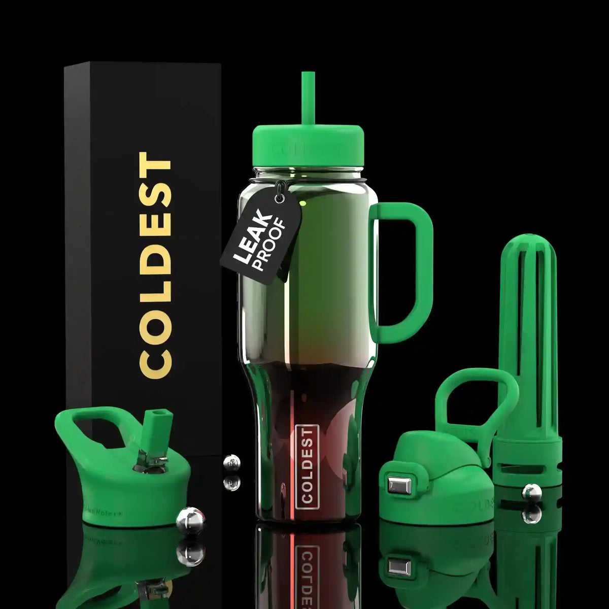 COLDEST 36oz Limitless Ultra v8 water bottle – featured design product photo