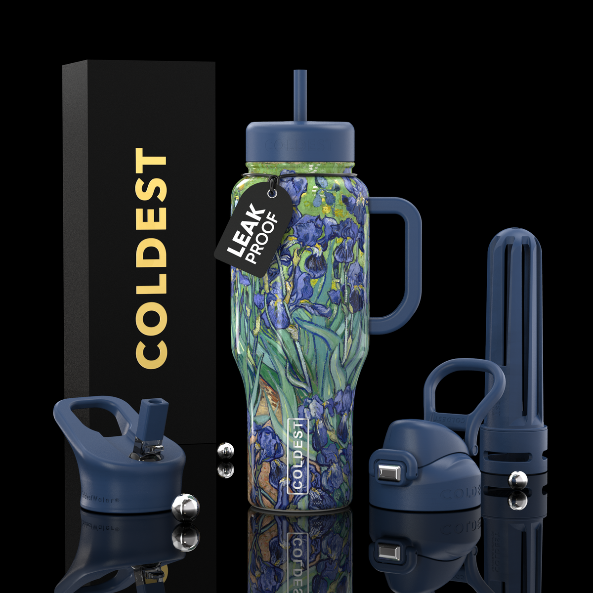 COLDEST 36oz Limitless Ultra v8 water bottle – featured design product photo