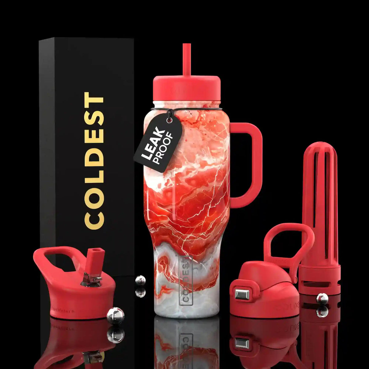COLDEST 36oz Limitless Ultra v8 water bottle – featured design product photo