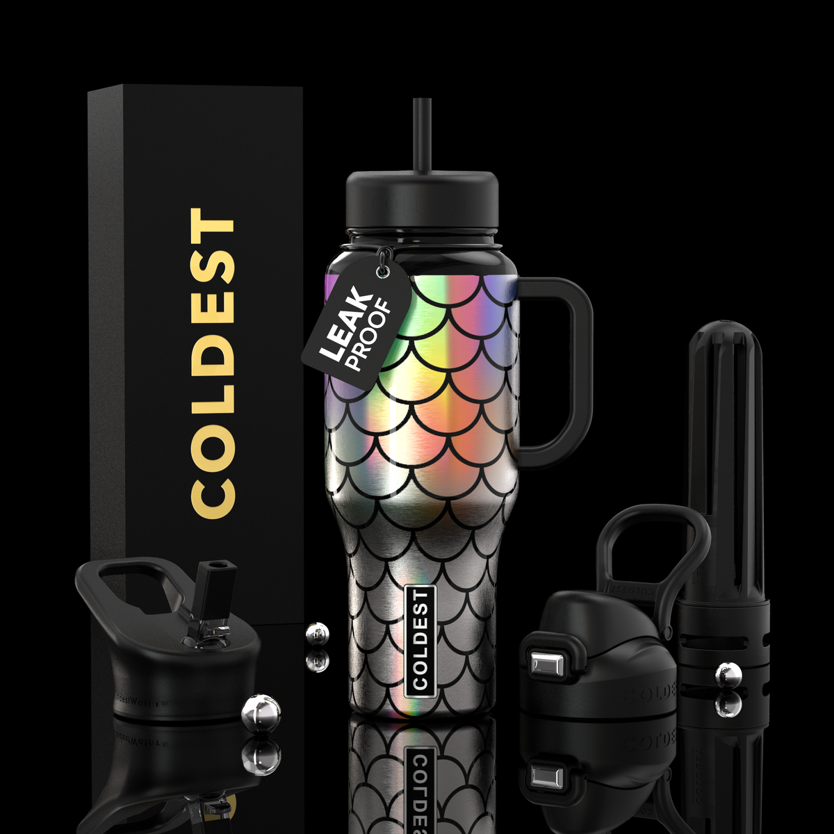 COLDEST 36oz Limitless Ultra v8 water bottle – featured design product photo