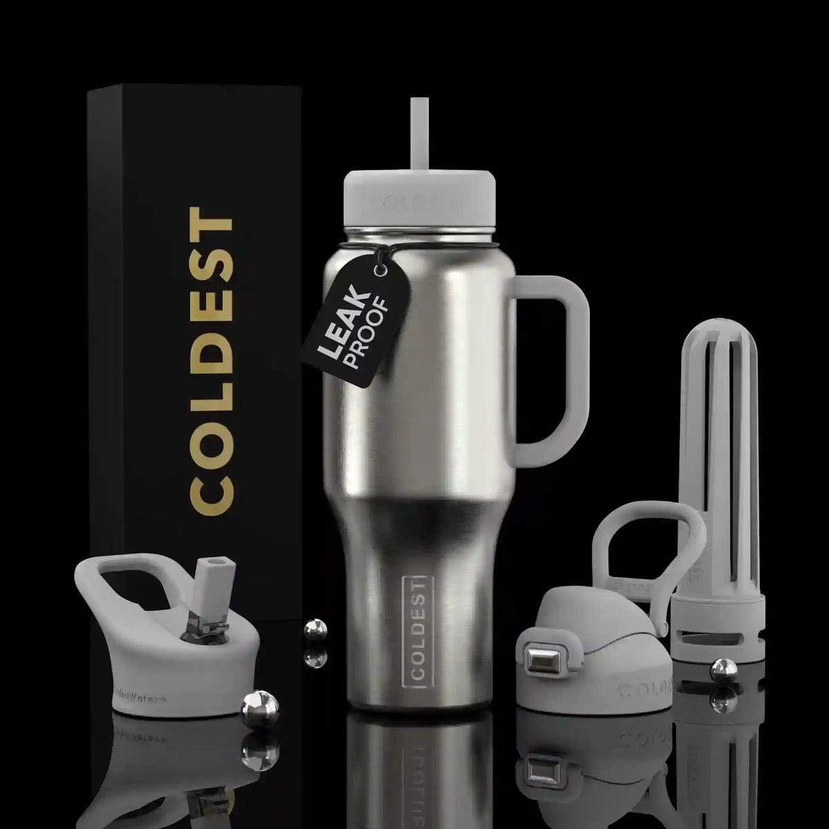 COLDEST 36oz Limitless Ultra v8 water bottle – featured design product photo