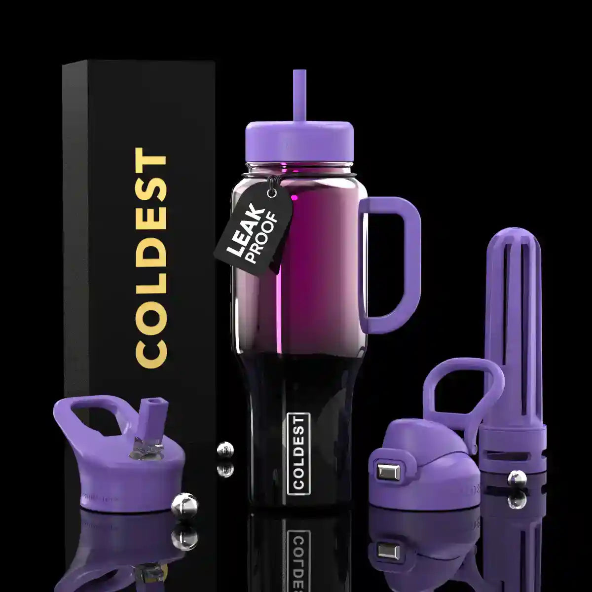 COLDEST 36oz Limitless Ultra v8 water bottle – featured design product photo
