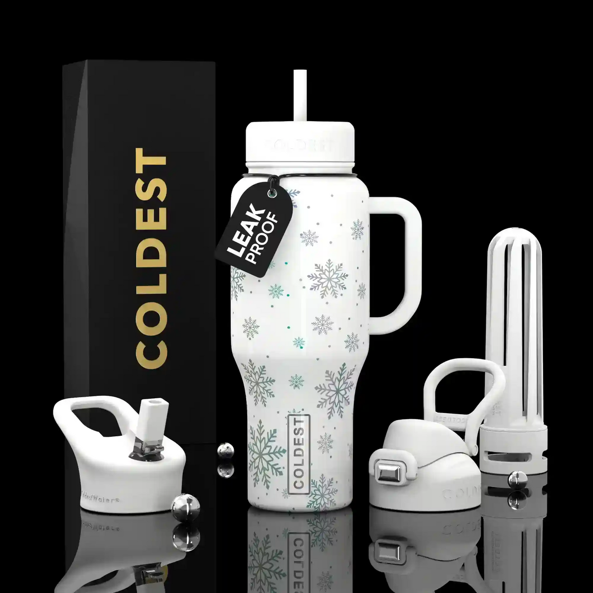 COLDEST 36oz Limitless Ultra v8 water bottle – featured design product photo
