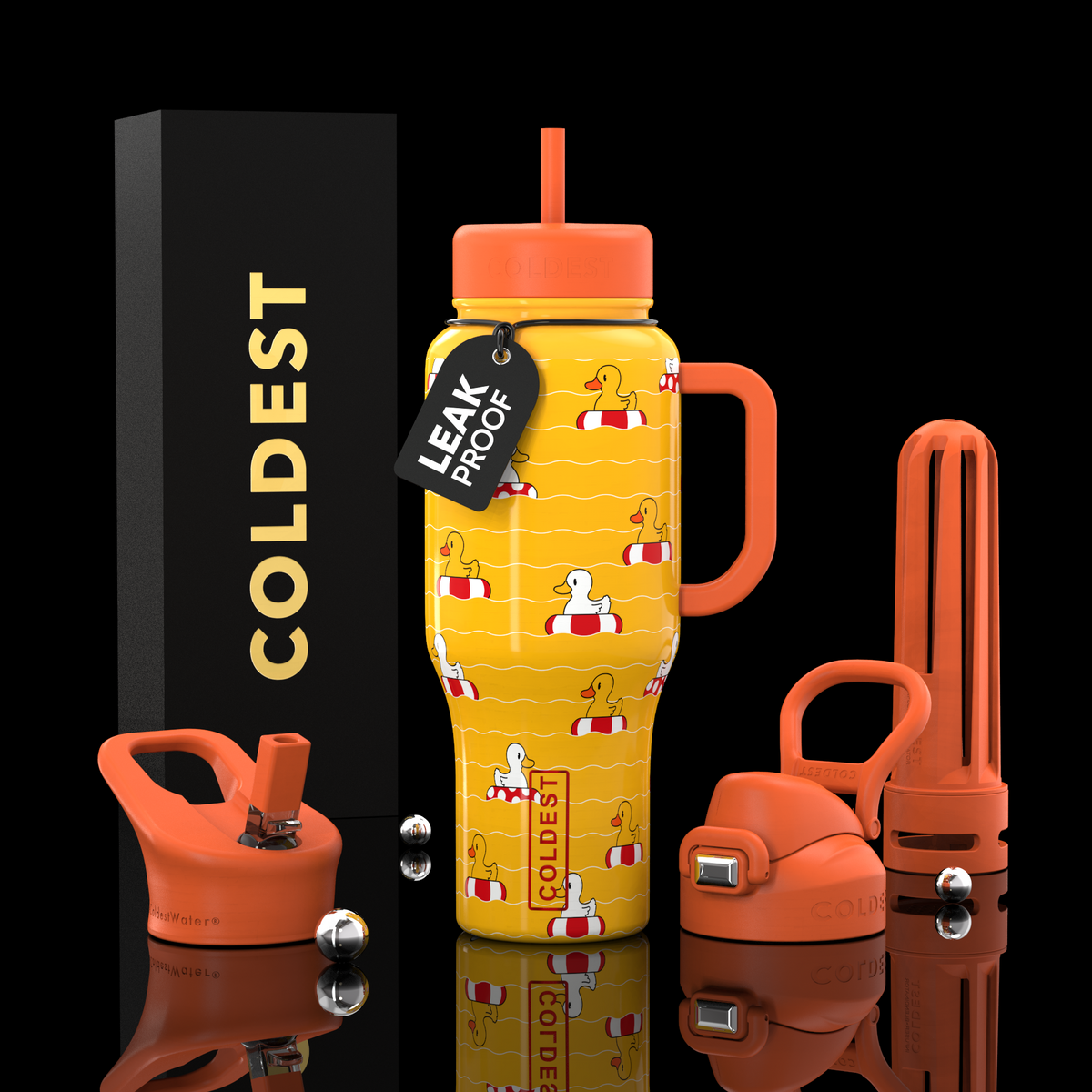 COLDEST 36oz Limitless Ultra v8 water bottle – featured design product photo