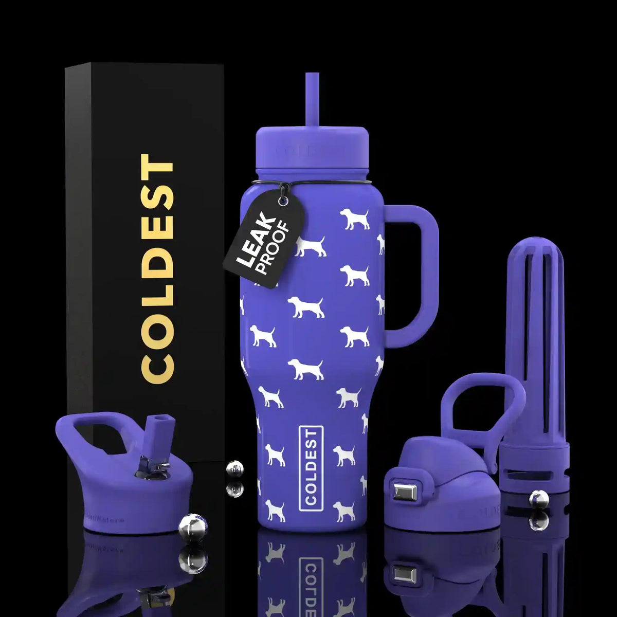 COLDEST 36oz Limitless Ultra v8 water bottle – featured design product photo