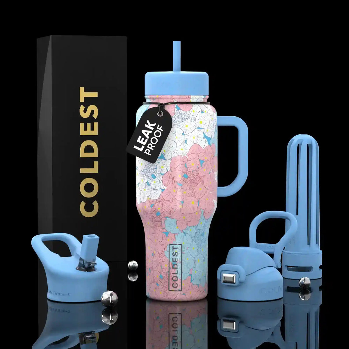 COLDEST 36oz Limitless Ultra v8 water bottle – featured design product photo