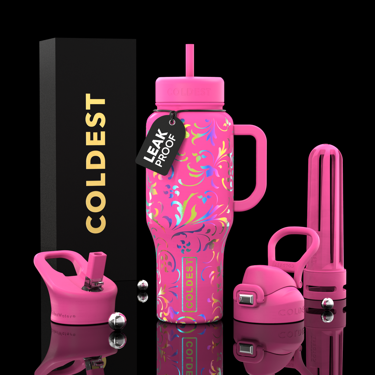 COLDEST 36oz Limitless Ultra v8 water bottle – featured design product photo