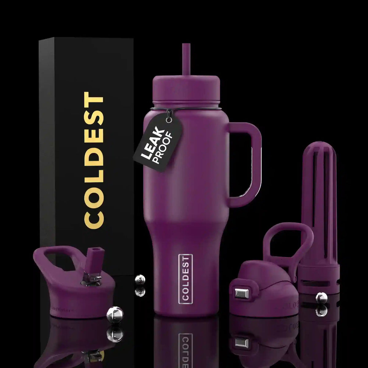 COLDEST 36oz Limitless Ultra v8 water bottle – featured design product photo