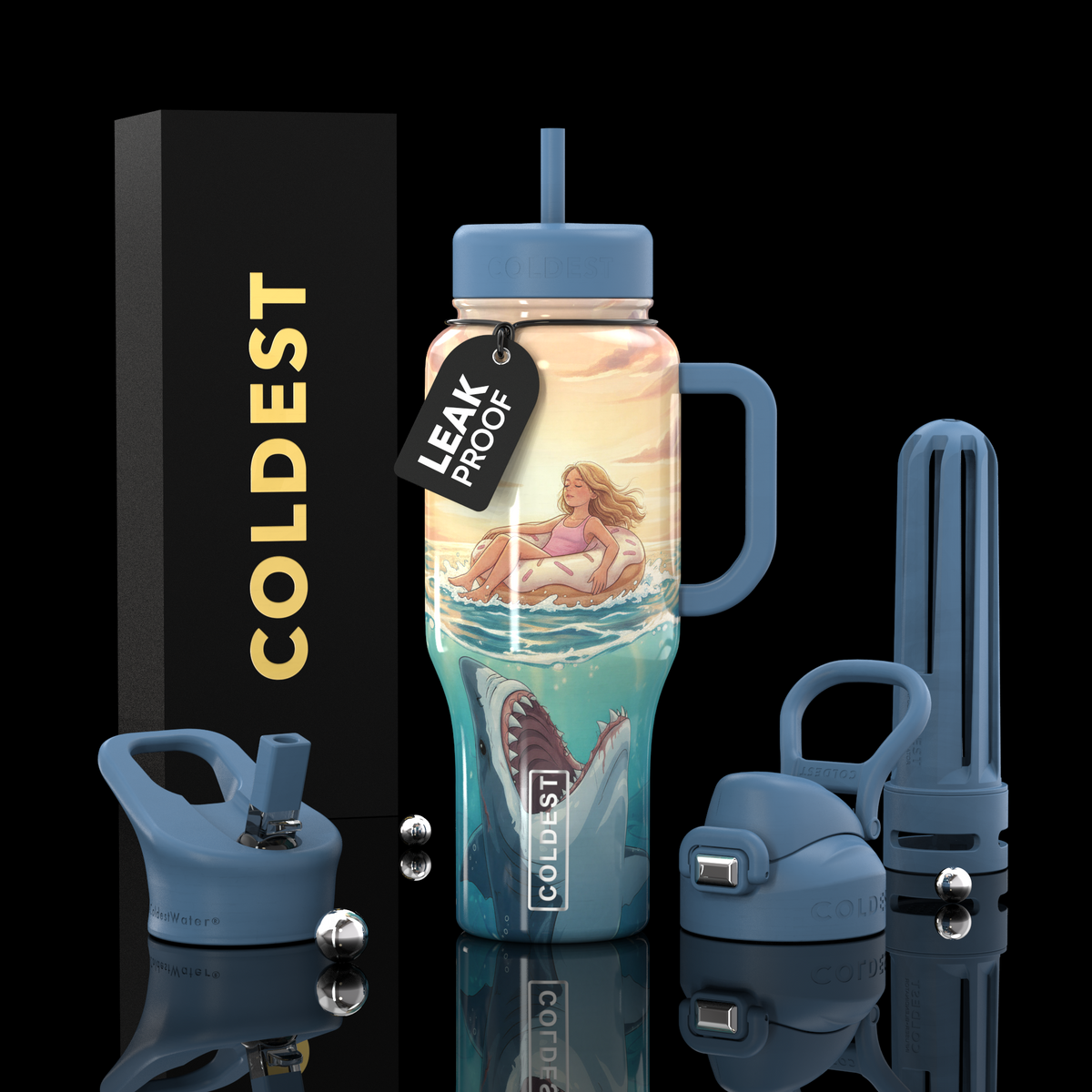 COLDEST 36oz Limitless Ultra v8 water bottle – Shark Tankathon design