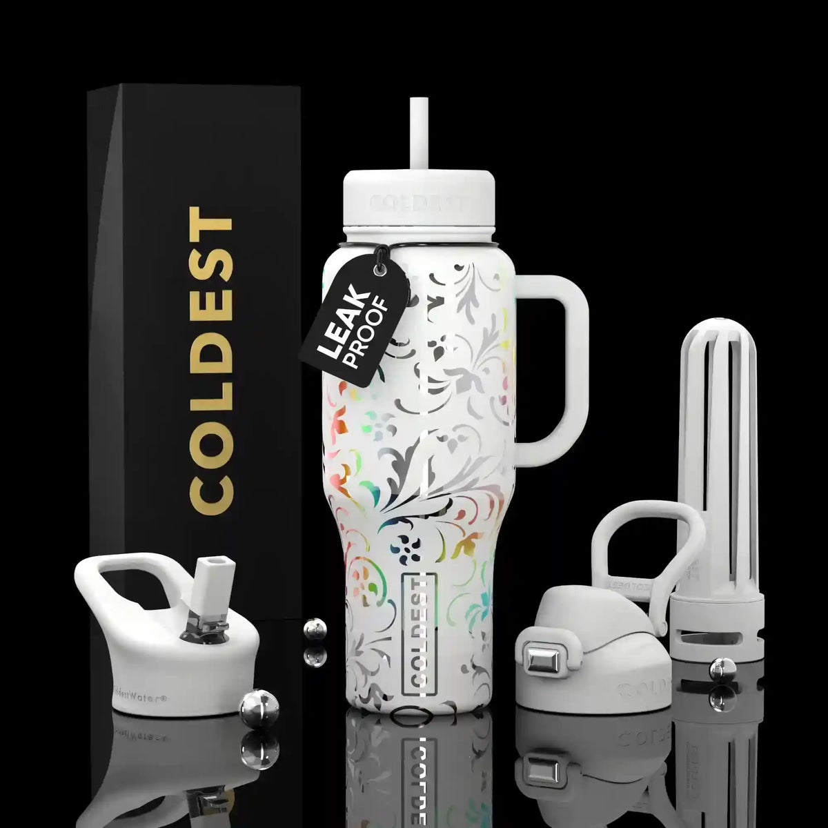 COLDEST 36oz Limitless Ultra v8 water bottle – featured design product photo
