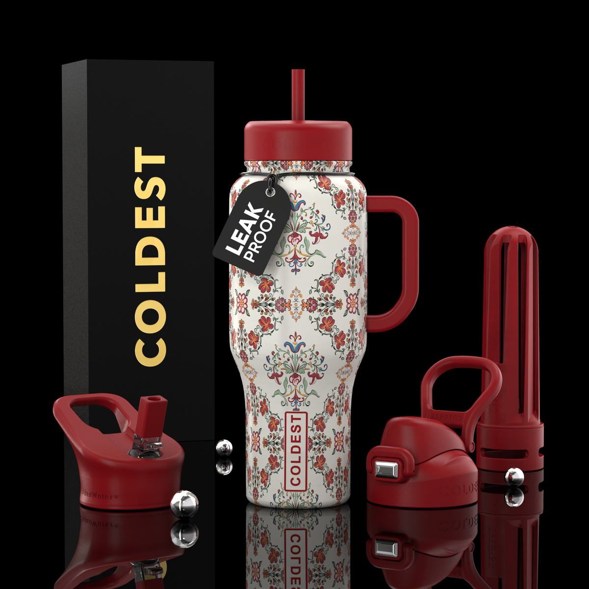 COLDEST 36oz Limitless Ultra v8 water bottle – featured design product photo