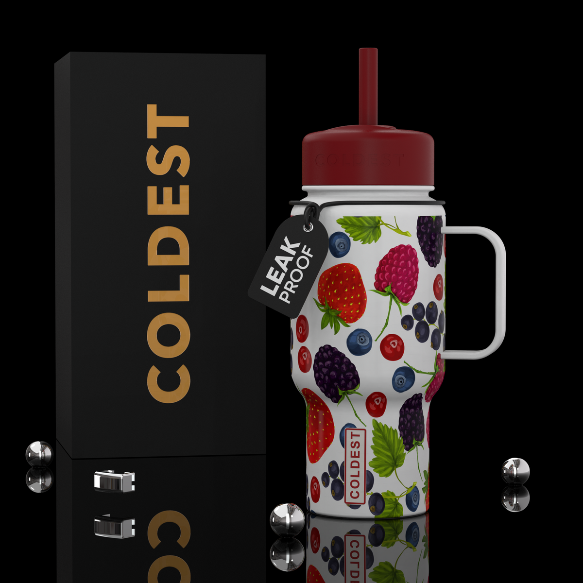 COLDEST 6.7oz mini water bottle – featured design product photo