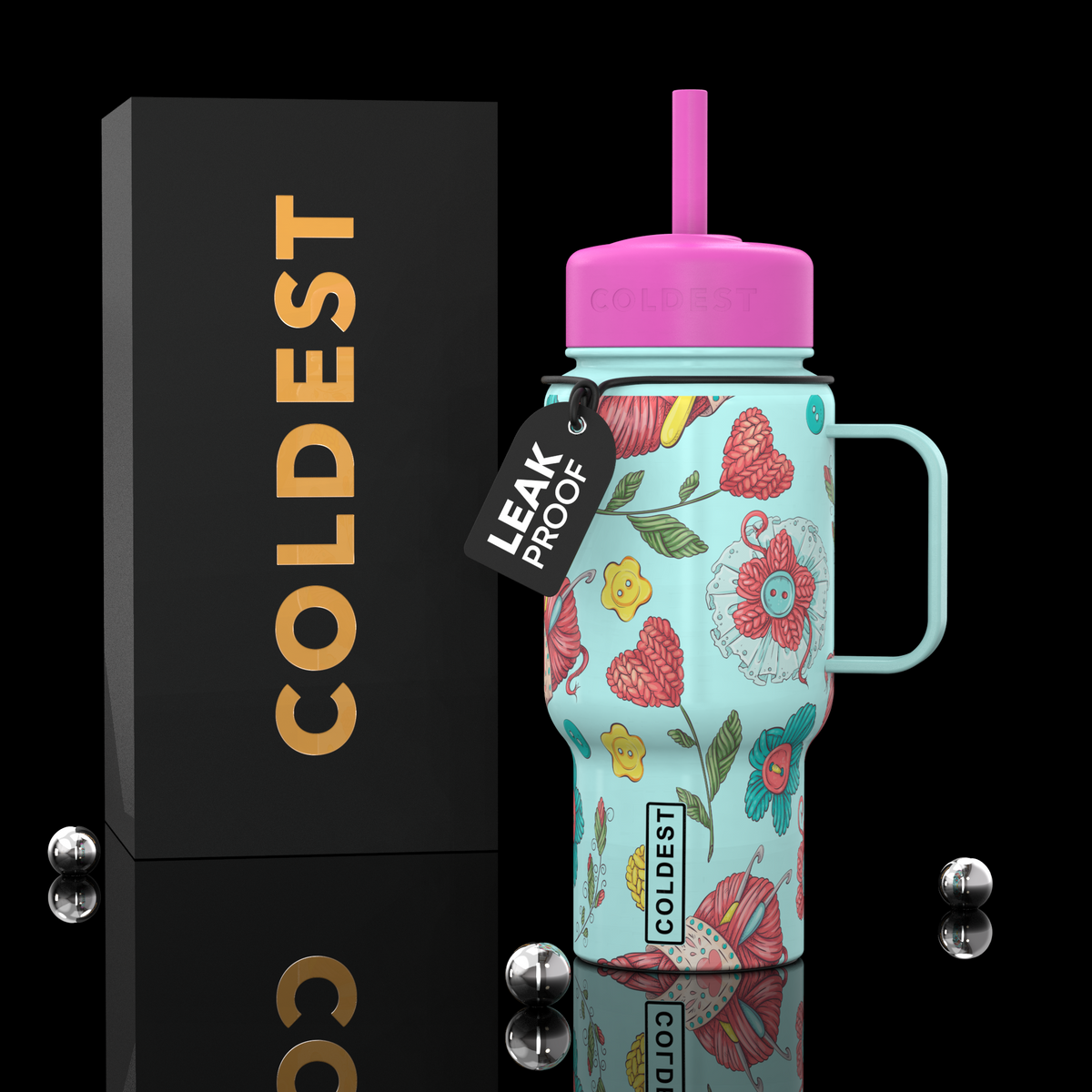 COLDEST 6.7oz mini water bottle – featured design product photo