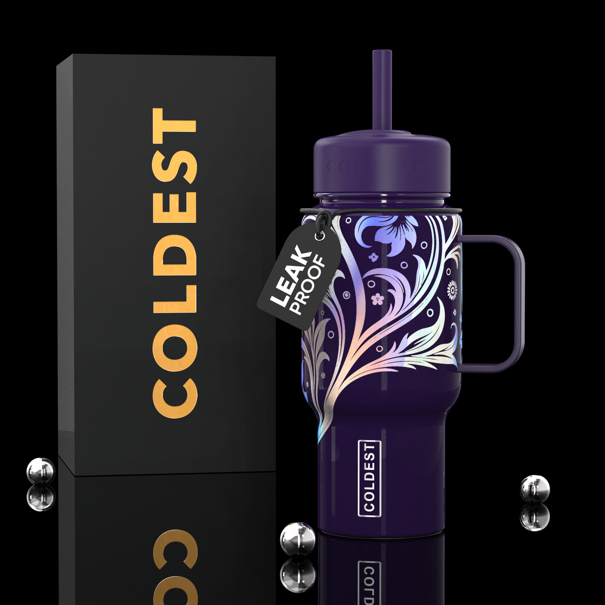 COLDEST 6.7oz mini water bottle – featured design product photo
