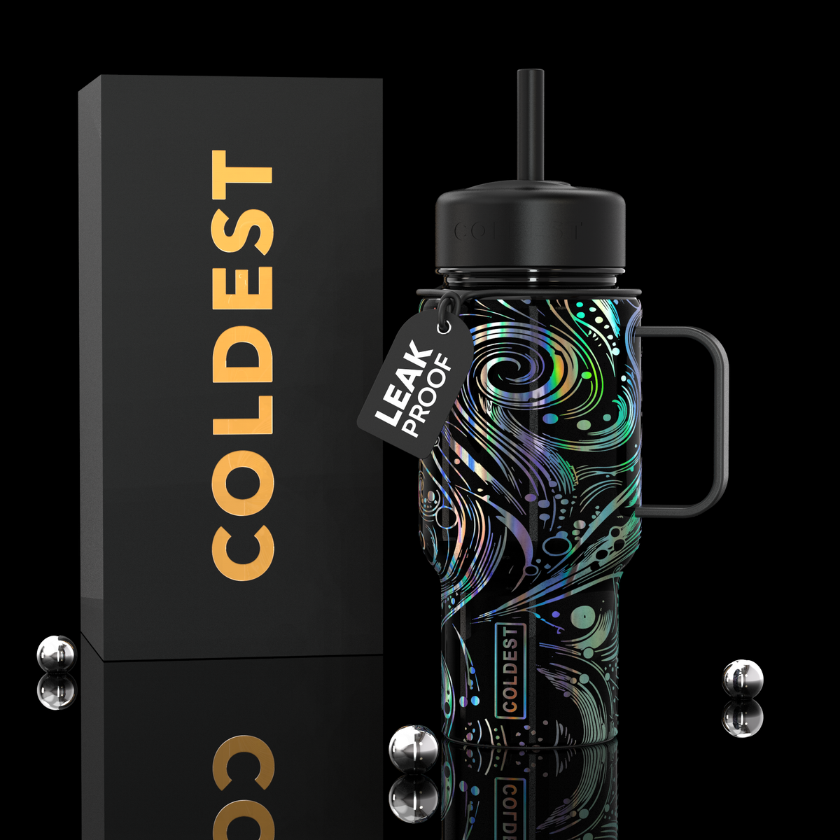 COLDEST 6.7oz mini water bottle – featured design product photo