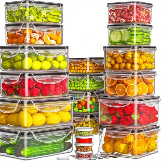 40-piece PP food storage container set with 20 boxes and 20 airtight lids