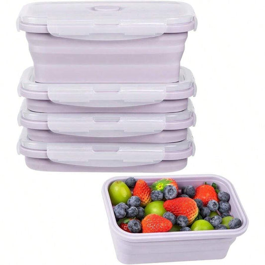 4-Pack Collapsible 27oz Silicone Food Containers